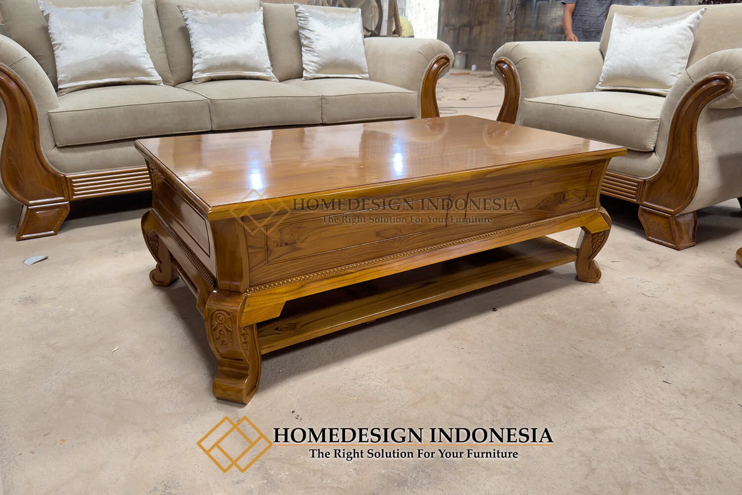 Sofa Tamu Mewah Minimalis Klasik Jati Glorious Style HD-09.2