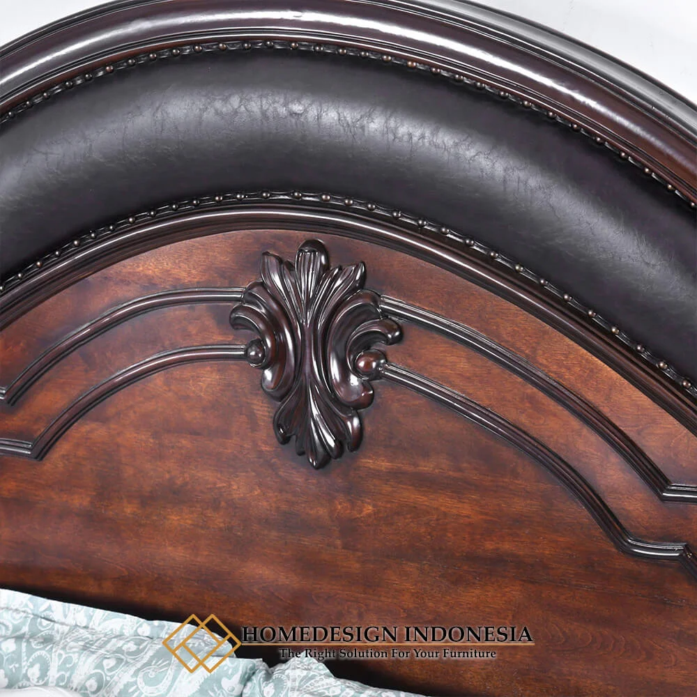 Tempat Tidur Mewah Jati Klasik Natural Europan Style HD-0994.2
