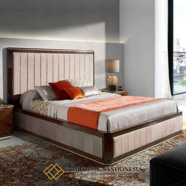Tempat Tidur Minimalis Jepara Rangka Jati Furniture Jakarta Kekinian HD-0985