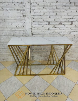 Meja Konsol Minimalis Stainless Golden Candy Modern Style HD-130