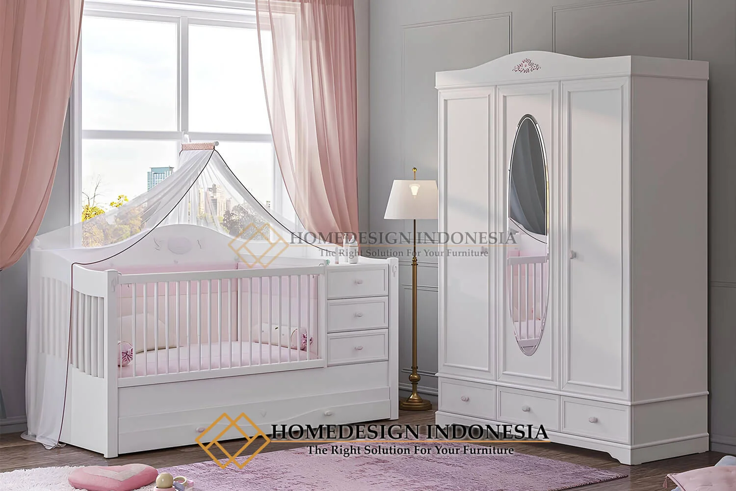 Box Bayi Kayu Minimalis Desain Nyaman Dan Aman HD-171