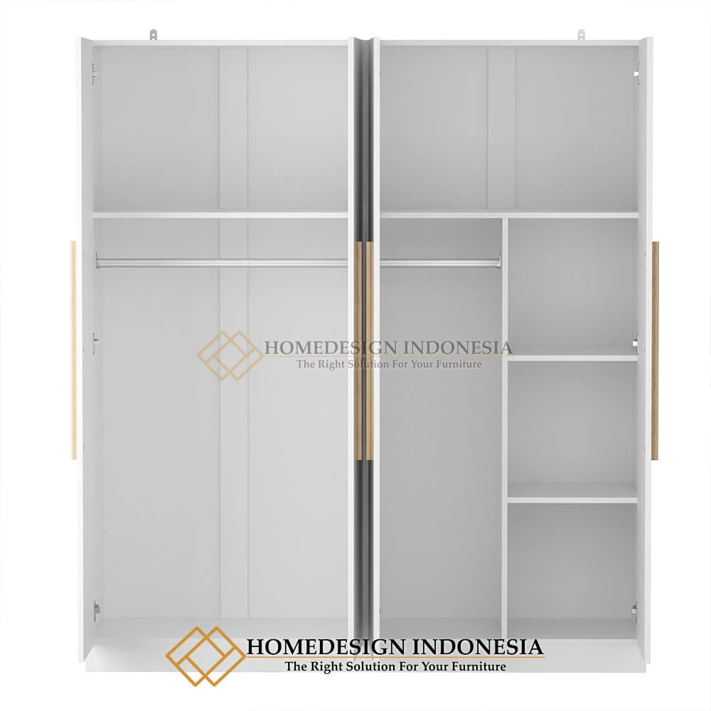 Lemari Pakaian 4 Pintu Minimalis Modern Design HD-205.1