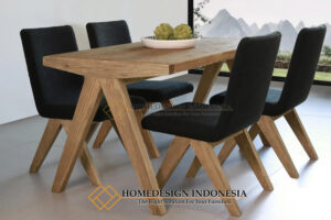Meja Makan Minimalis Rustic Jati Industrial Design HD-230