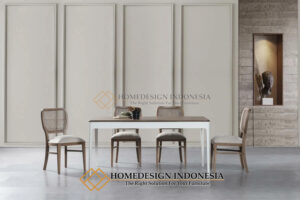 Set Meja Makan Minimalis Scandinavian Simple Design HD-256