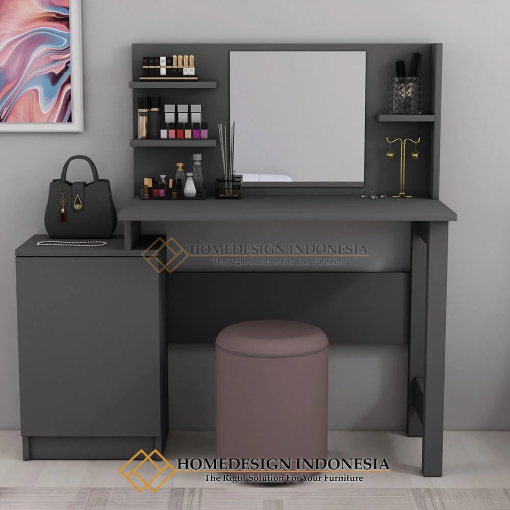 Harga Meja Rias Minimalis Solid Duco New Ash Grey HD-429