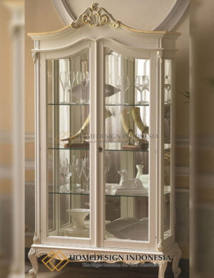 Lemari Hias Mewah Kaca Classic Luxury Solid Duco Color HD-470