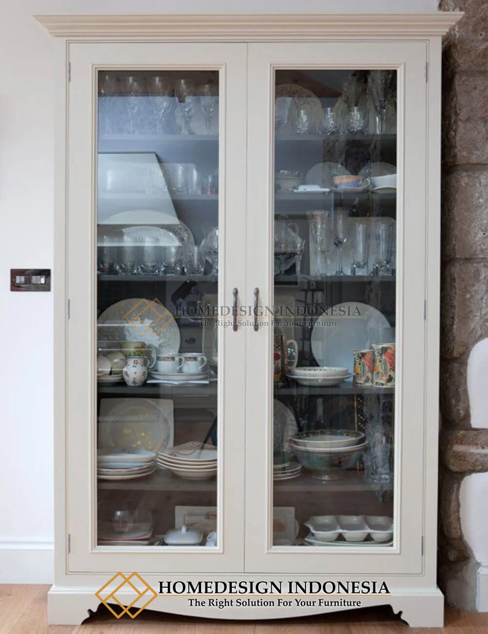 Lemari Hias Minimalis Kaca Best Sale Furniture Jakarta HD-473
