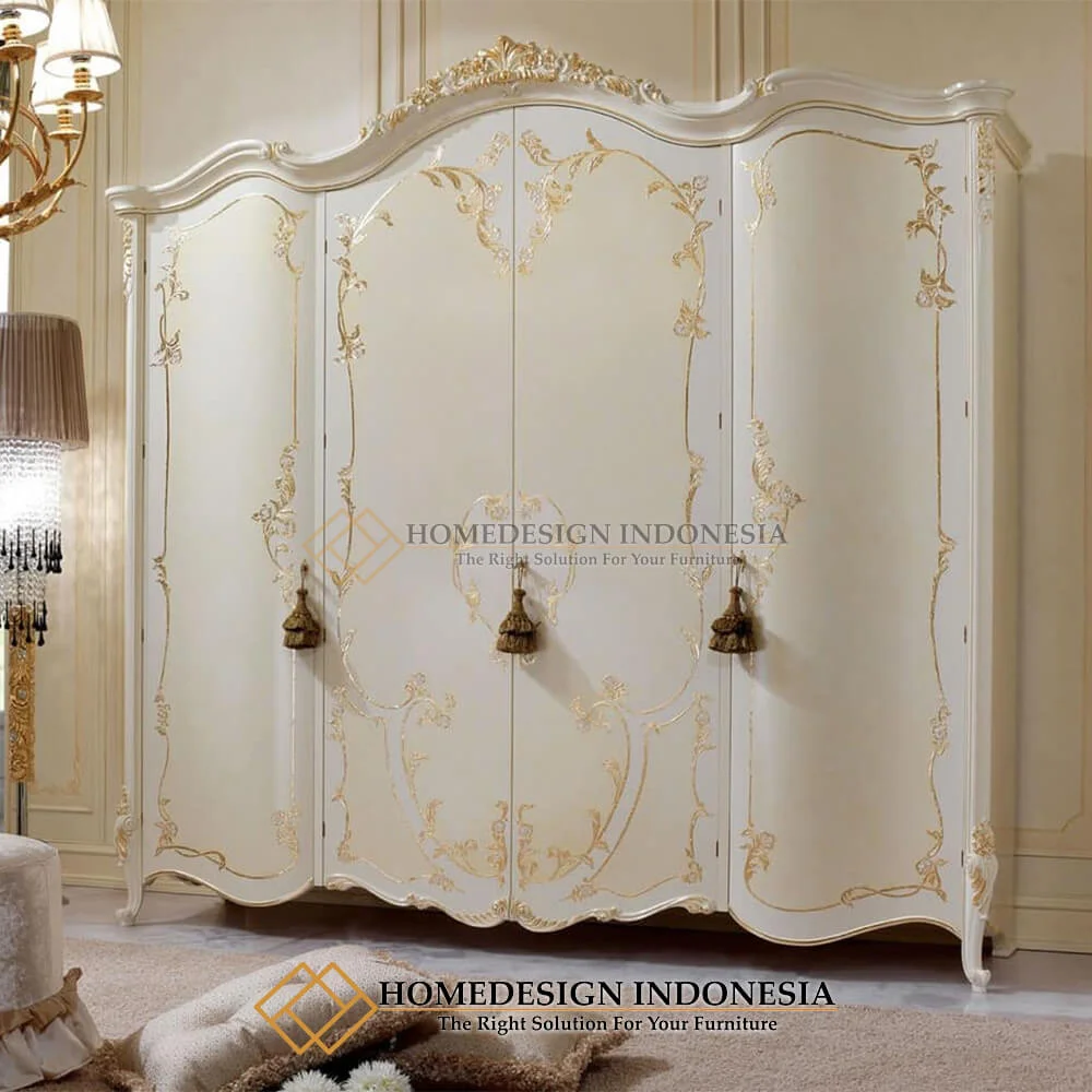 Lemari Pakaian Mewah Classic Marquetry New Style HD-455