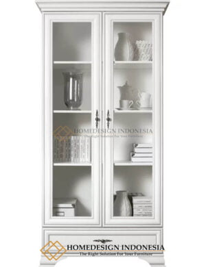 New Lemari Hias Minimalis Putih Elegant Furniture Jepara HD-474