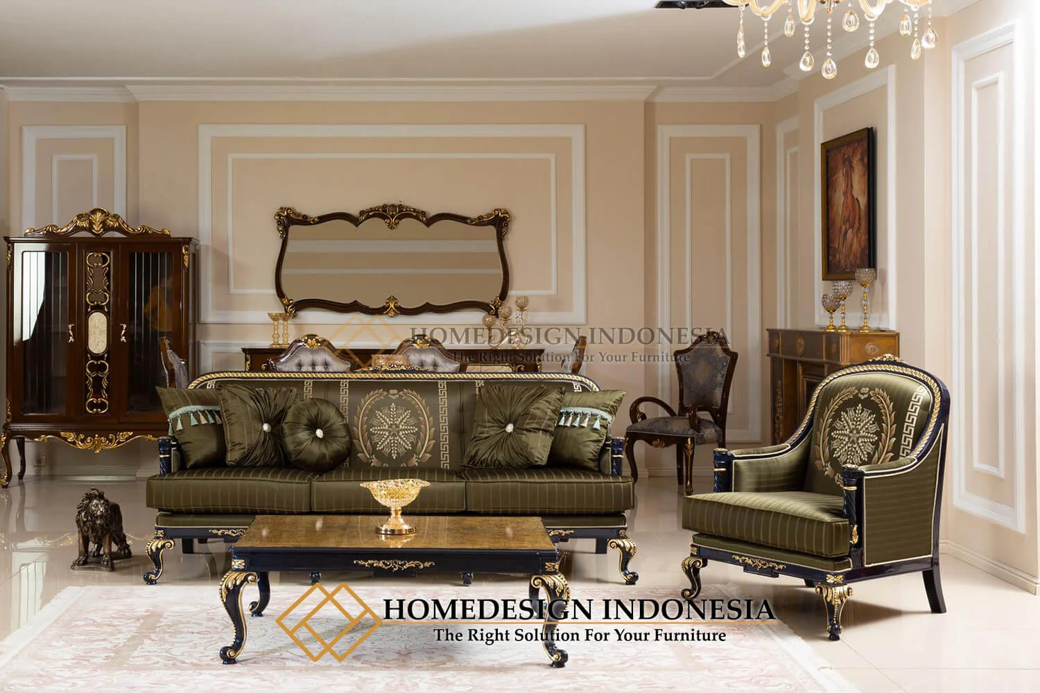Set Sofa Mewah Jepara Ukiran Classic Design Turkish HD-466