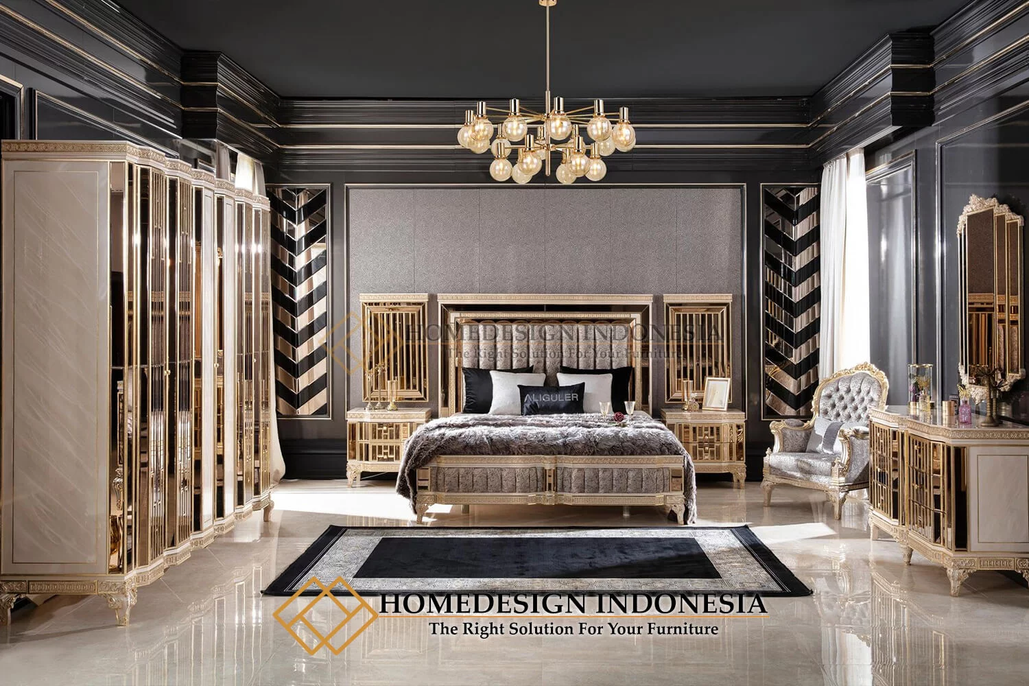 Kamar Set Mewah Jepara Elegant Modern Interior Design HD-532