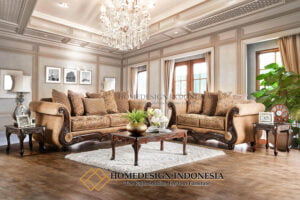 Sofa Tamu Jepara Kayu Jati Natural Luxury Type HD-493
