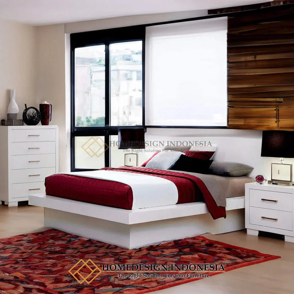 Dipan Minimalis Putih Duco Solid White Lily Simple Elegant HD-683