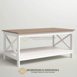 Meja Tamu Minimalis Shabby Chic Duco Solid Color HD-604