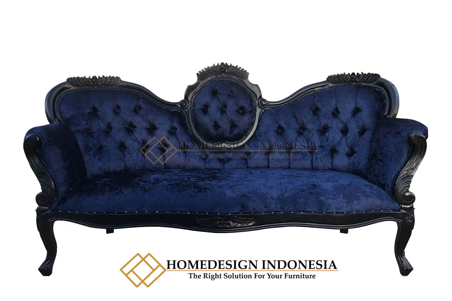 Sofa Tamu Mewah 2 Dudukan Softly Beludru Fabric Best Seller HD-698