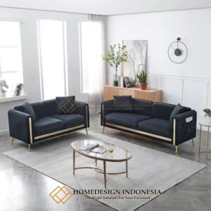 Sofa Tamu Minimalis Modern Elegant Stainless Legs HD-583