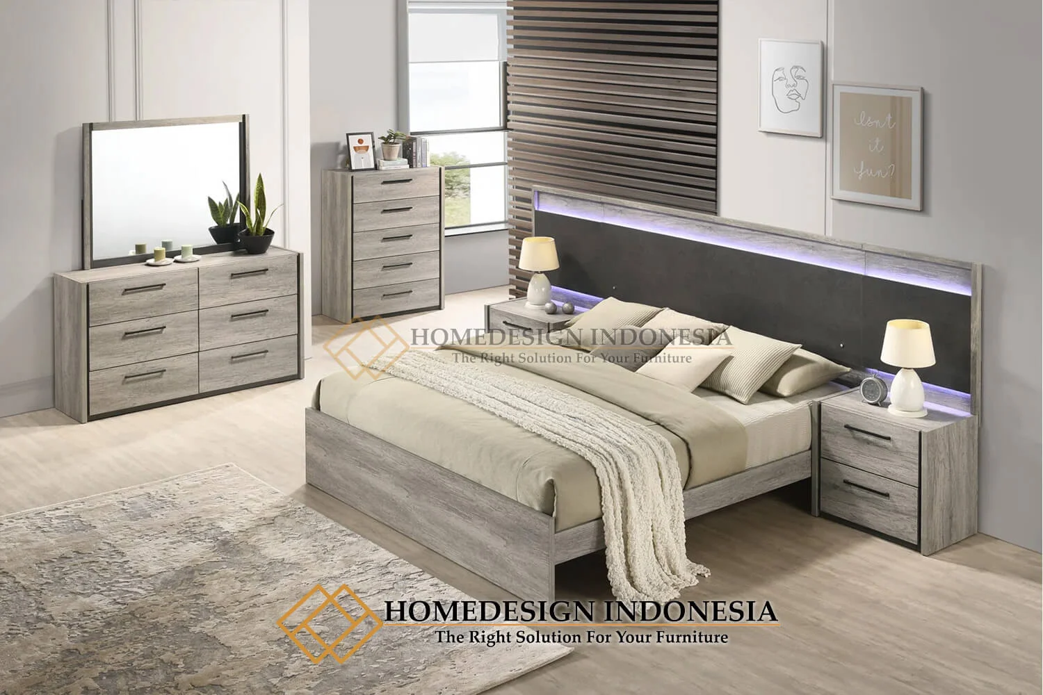 Tempat Tidur Minimalis Terbaru Great Quality Wood HD-668.1