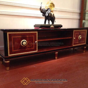 Bufet TV Mewah Klasik Luxury Marquetry Kayu Jati TPK HD-711