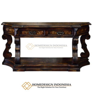 Meja Konsol Mewah Jati Klasik Elenna Natural Furniture Jakarta HD-769