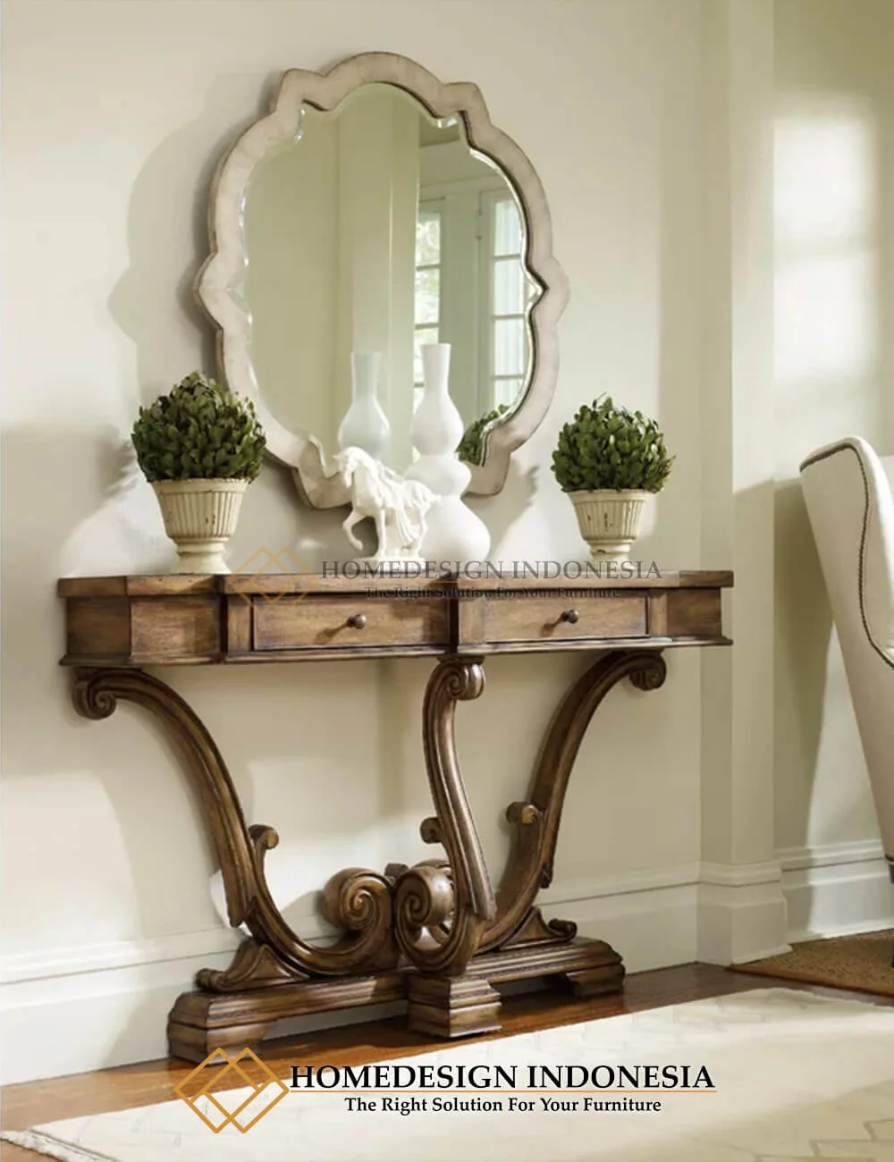 Meja Konsol Mewah Terbaru Rustic Classic Color New Style HD-766