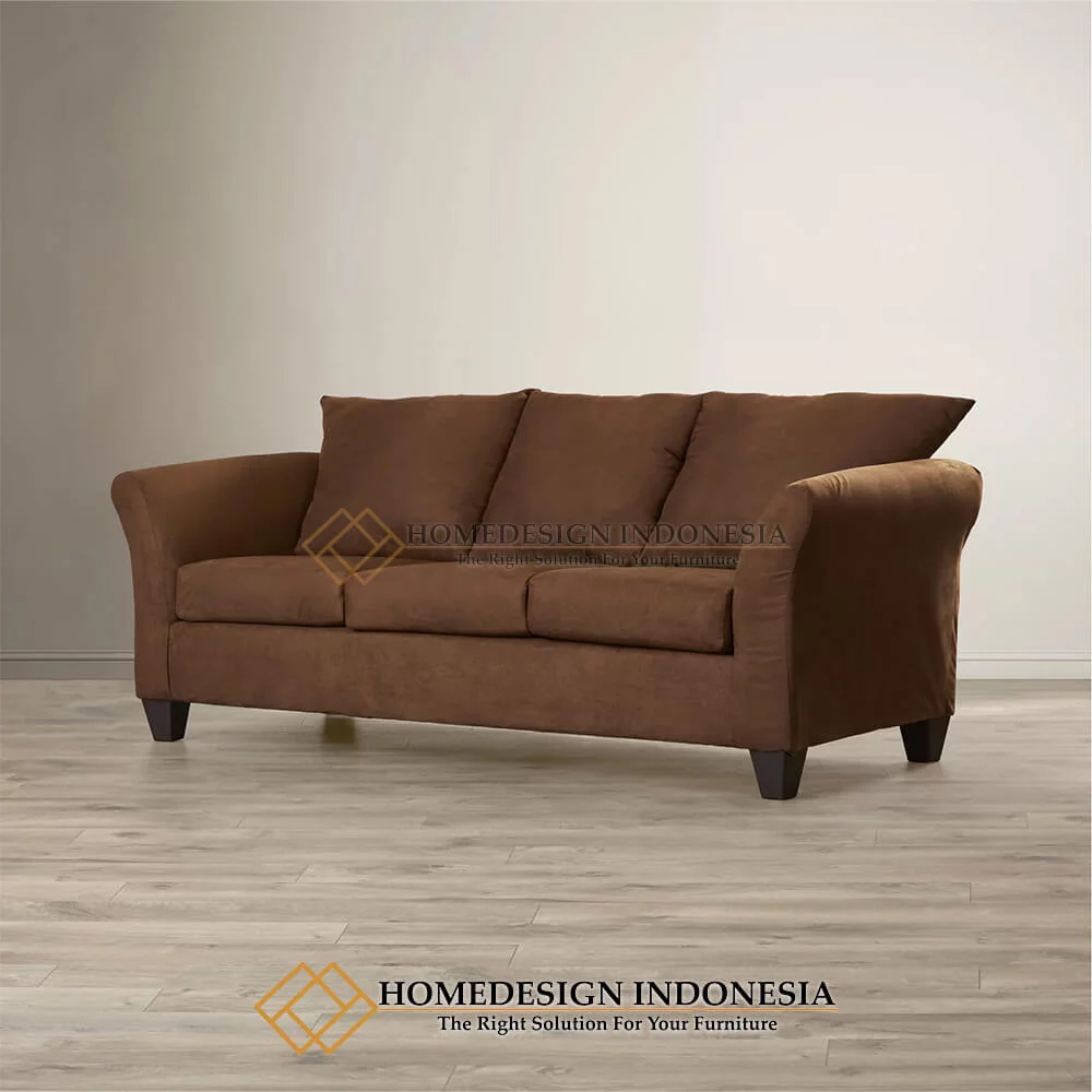 Sofa Minimalis Jepara Brown Softly New Fabric HD-715
