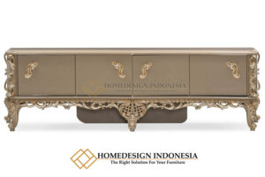 Bufet TV Mewah Ukiran Jepara Champagne New Color HD-925