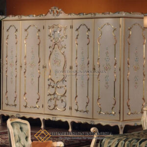 Lemari Baju Mewah Pintu 5 Elegant Mebel Jepara Terbaru HD-917