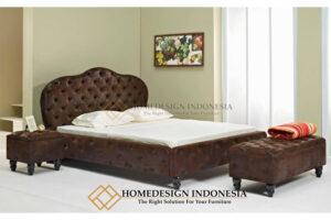 Tempat Tidur Minimalis Jepara Elegant Brown Furniture Klasik HD-909