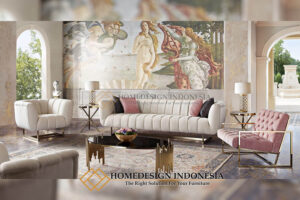 Desain Sofa Tamu Minimalis Stainless Candy Gold Beauty Color HD-948