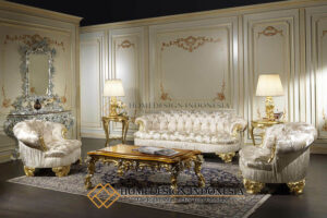 Sofa Tamu Jepara Terbaru Classic Elegant Golden Leaf Finishing HD-992