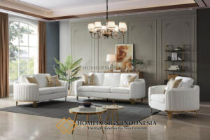 Sofa Tamu Minimalis Modern Luxury Stainless Golden Glossy HD-949