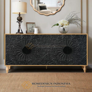 Meja Konsol Mewah Jepara New Drawer Carving Design HD-1050