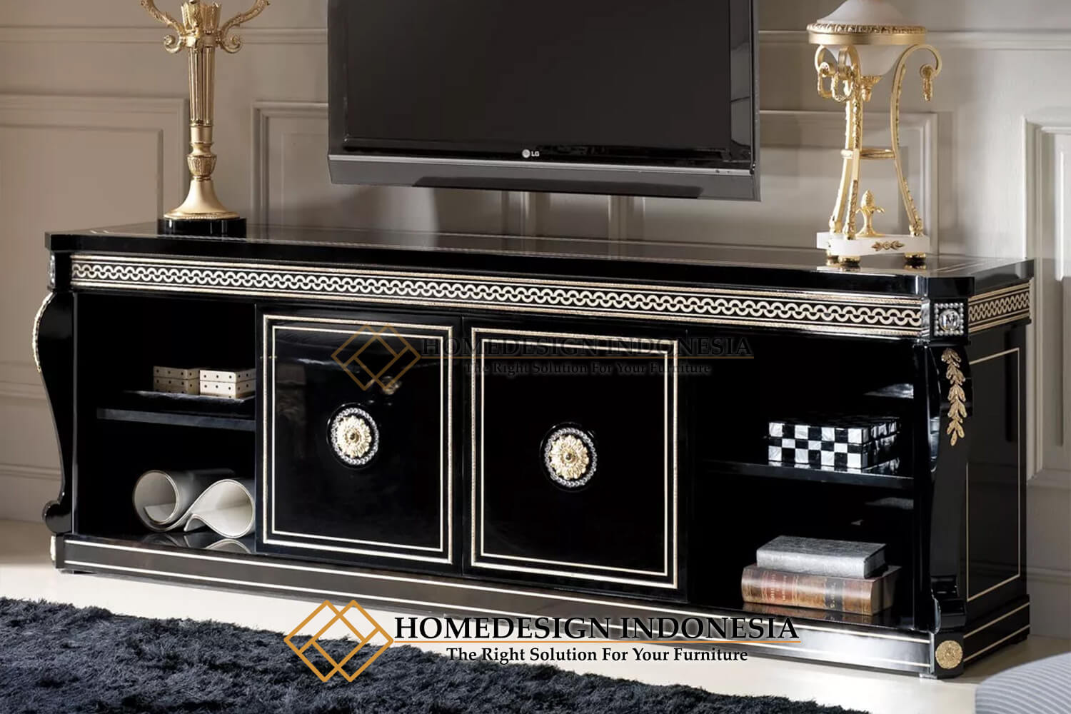 Harga Bufet TV Mewah Terbaru Excellent New Furniture Indonesia HD-1121