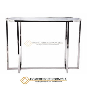 Meja Konsol Minimalis Jepara Solid Stainless Steel New Furniture Indonesia HD-1193