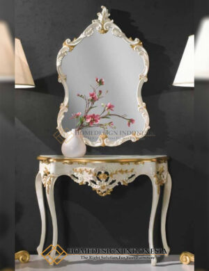 Meja Konsul Mewah Jepara Golden Combine Elegant Solid Duco HD-1188