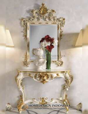 Meja Konsul Mewah Klasik Ukiran Jepara Solid Duco Luxury HD-1187