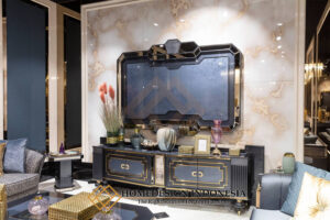 Meja TV Mewah Ukiran Klasik Jepara Best Seller HD-1407