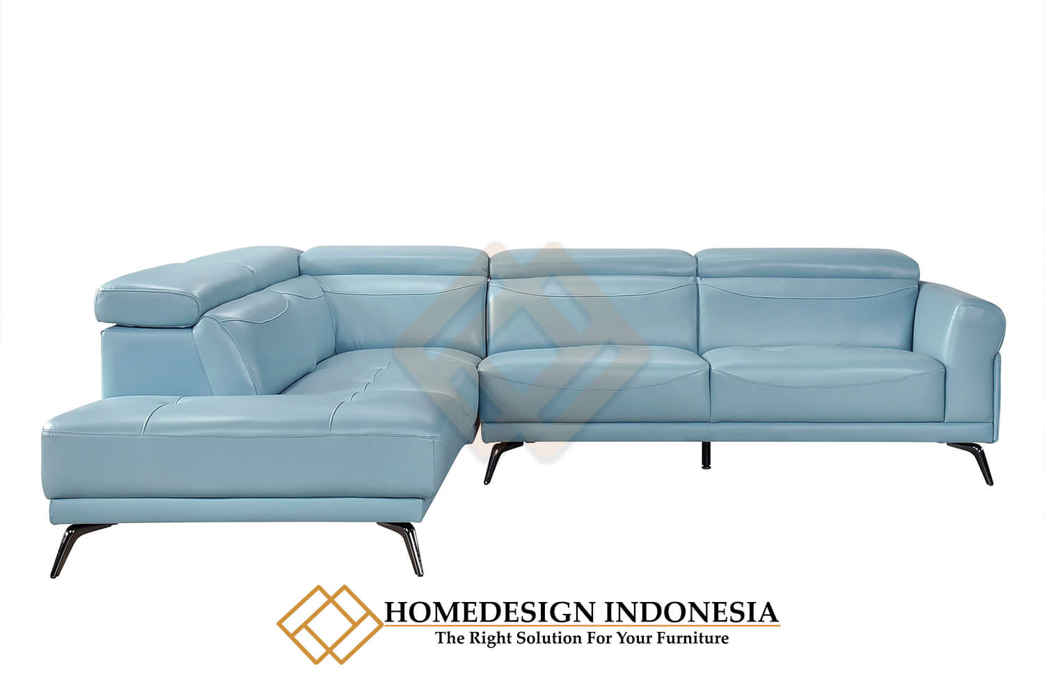 Sofa Sudut Jepara Oscar Leather Luxury Style Mebel Minimalis HD-1577.1