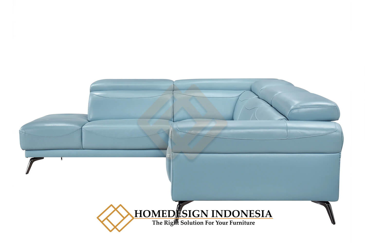 Sofa Sudut Jepara Oscar Leather Luxury Style Mebel Minimalis HD-1577.2