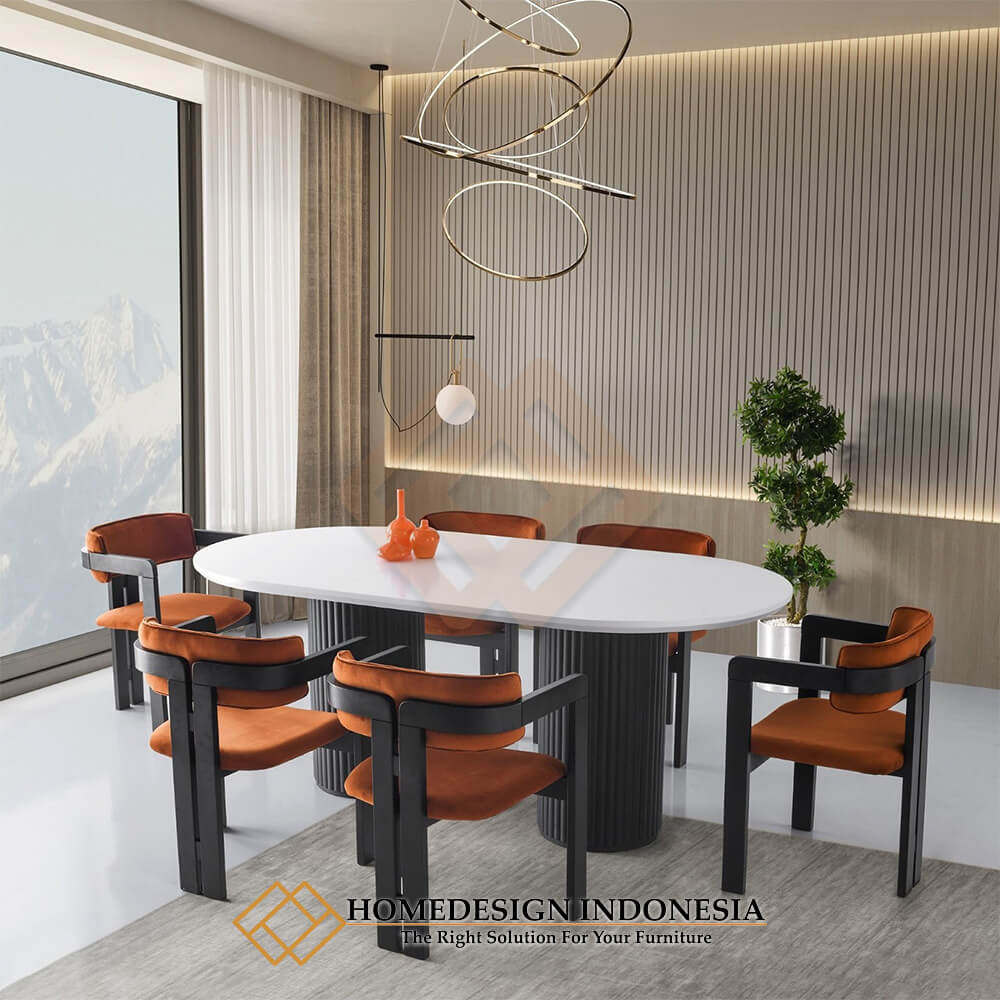 Meja Makan Mewah Minimalis Modern Jepara HD-1598