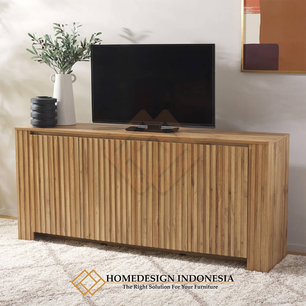 Bufet TV Jati Minimalis Kayu Solid Modern Model HD-1645