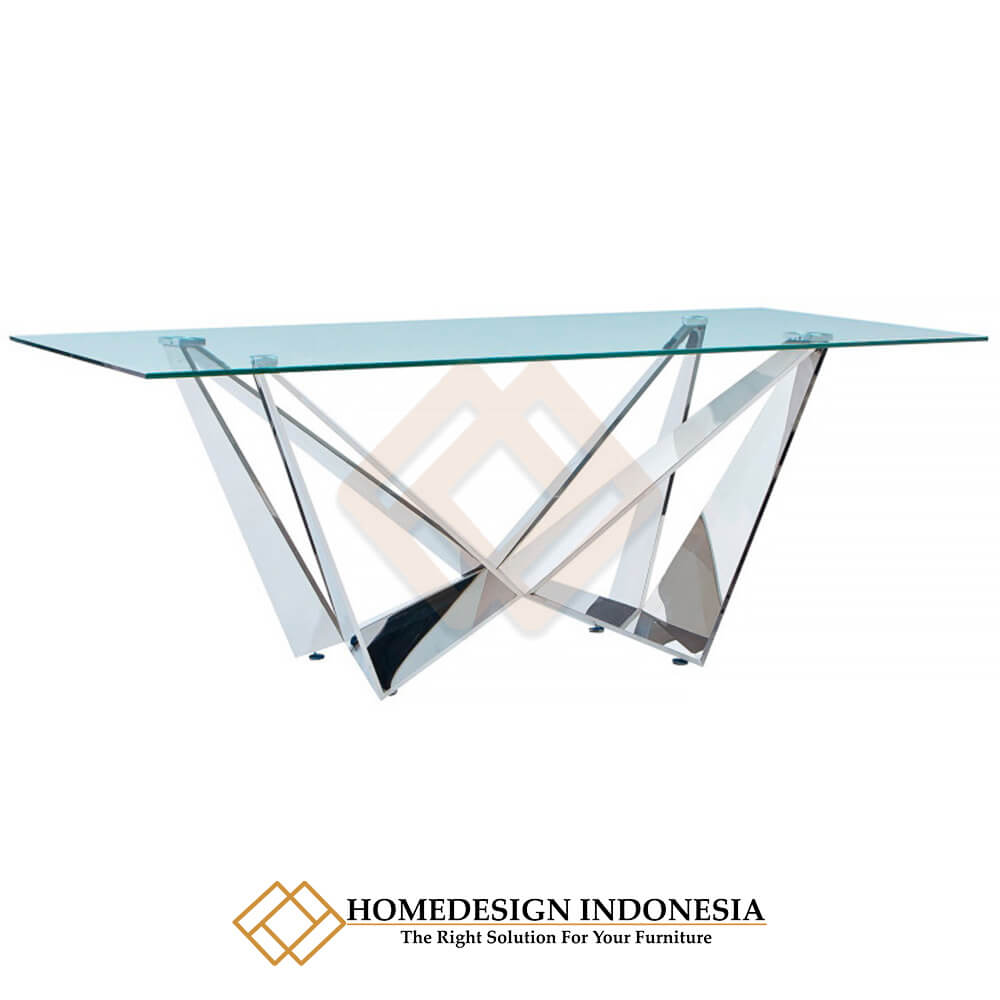 Meja Makan Stainless Minimalis Cave Style Design HD-1655.1