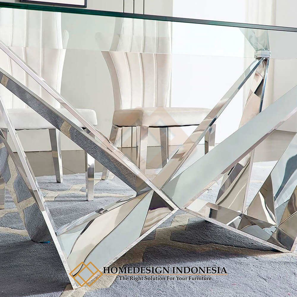 Meja Makan Stainless Minimalis Cave Style Design HD-1655.2