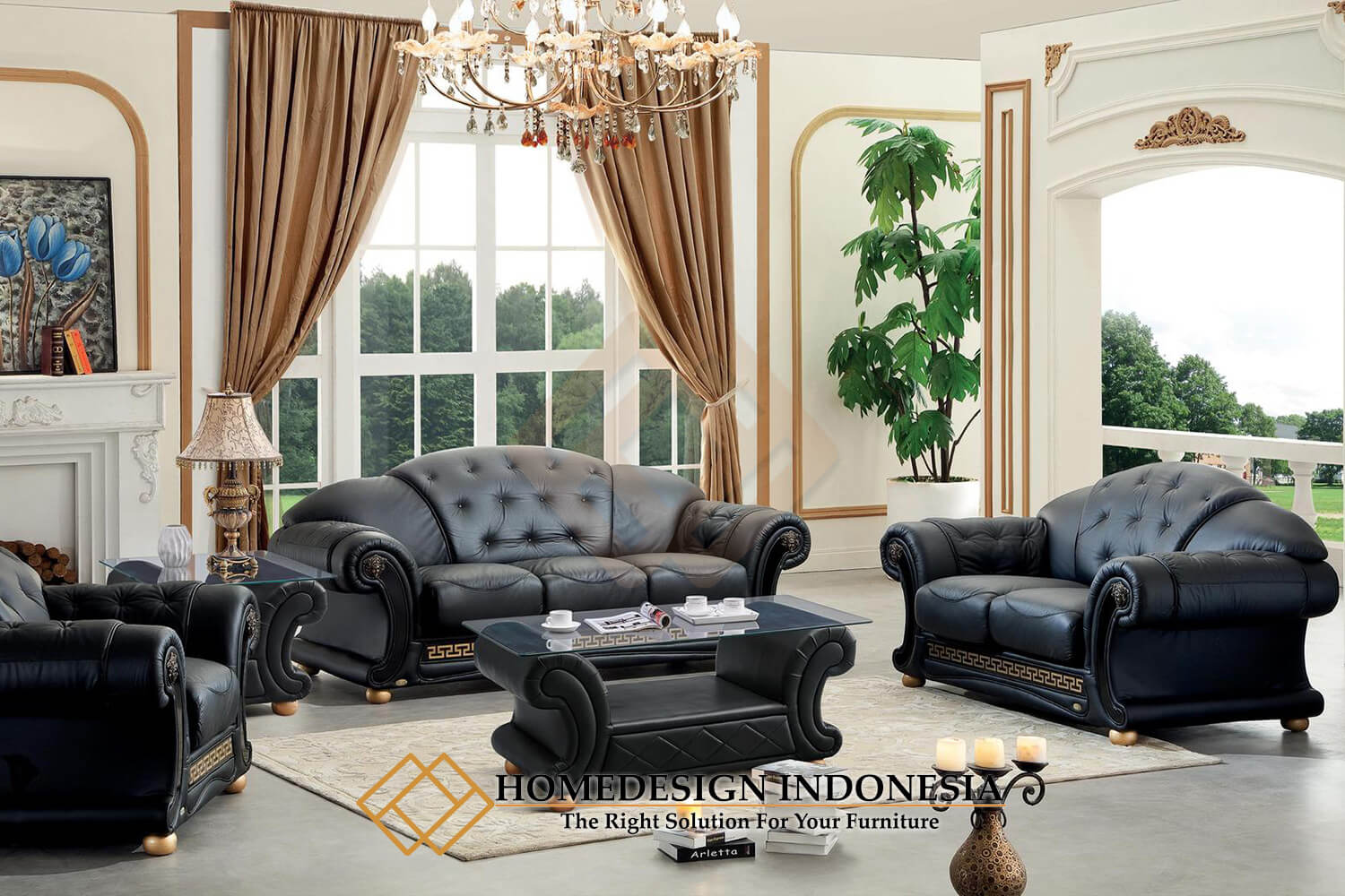 Set Sofa Chesterfield Mewah Minimalis Excellent Design HD-1614