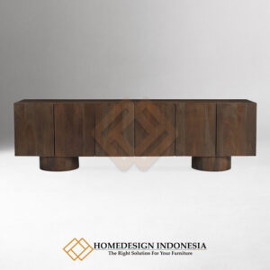 Bufet TV Minimalis Kayu Jati Solid Natural Walnut HD-1710