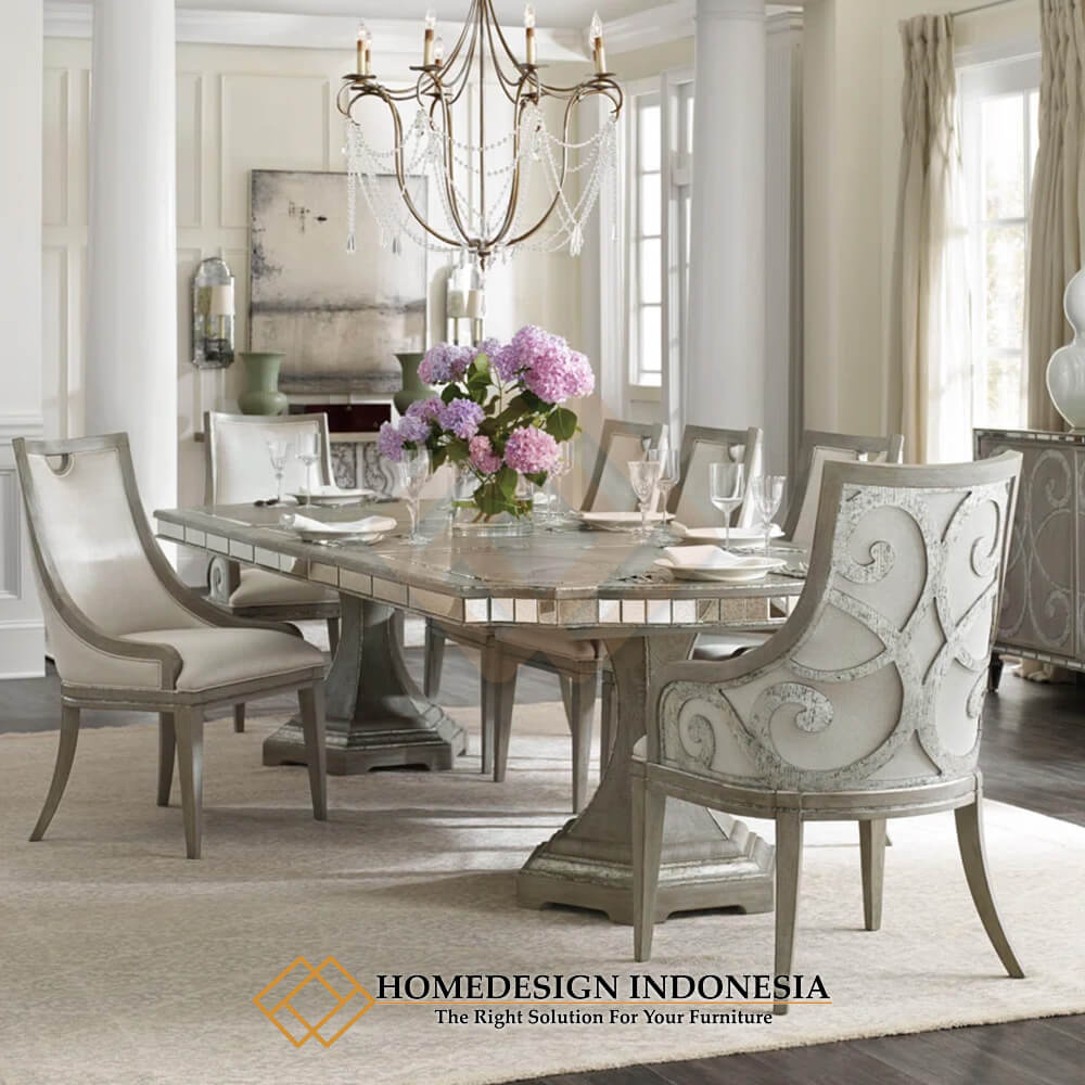 Desain Meja Makan Minimalis Klasik Rotal Elite Kingdom HD-1684 Desain Meja Makan Minimalis Klasik Rotal Elite Kingdom HD-1684