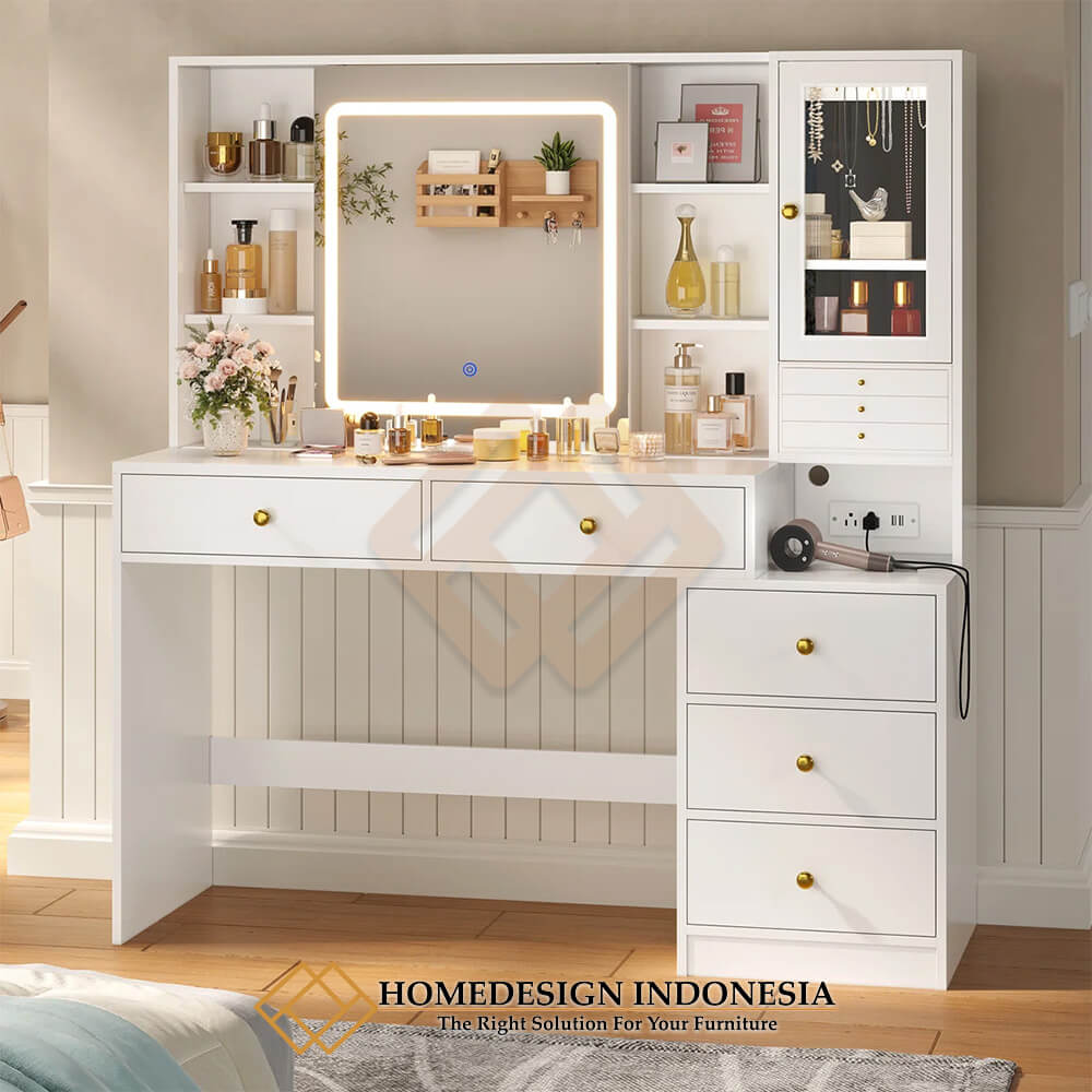 Meja Rias Minimalis Putih Solid Best Seller HD-1672.1