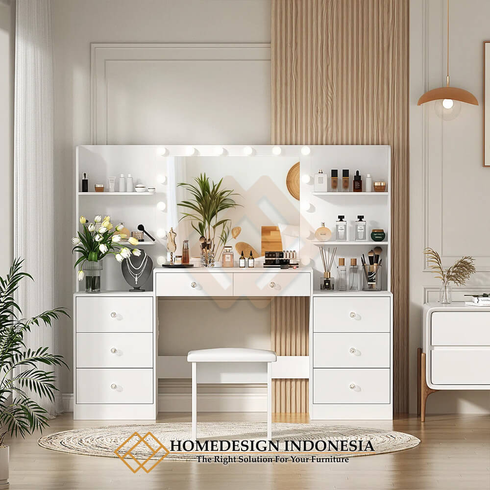 Meja Rias Putih Minimalis Solid Duco Ramadhan Sale HD-1671