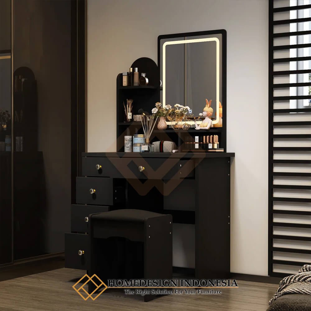 Model Meja Rias Minimalis Terbaru Cermin LED Simple HD-1673.1
