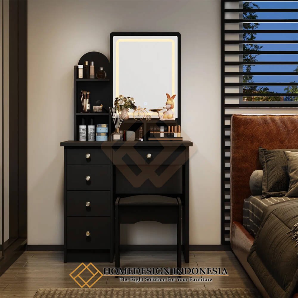 Model Meja Rias Minimalis Terbaru Cermin LED Simple HD-1673